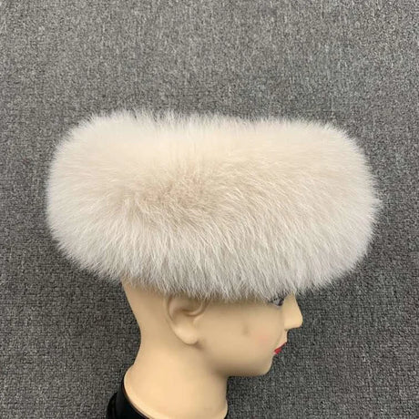 Winter Fashion Elastic Headband Fox Fur Headwear Racccoon Fur Women's Fluffy Real Fur Band S8300