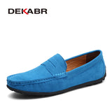 DEKABR Big Size 38~49 Men Loafers Real Leather Shoes Fashion Men Boat Shoes Brand Men Casual Leather Shoes Male Flat Shoes