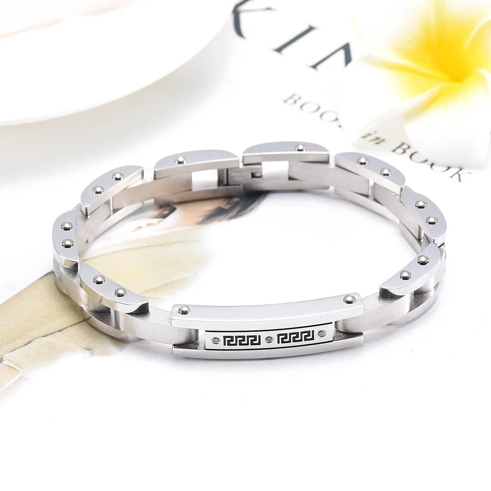 Link Bangle Cremation Memorial Ashes Holder Bracelet Keepsake Jewelry Funeral Cremains Locket Men`s Cuff Bracelet Urn