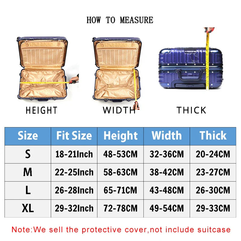 Thick Elastic Geometric Luggage Protective Cover Fashion Trolley Case For Suitcase Cover Baggage Travel Bag Cases 273