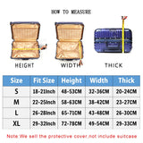 Thick Elastic Geometric Luggage Protective Cover Fashion Trolley Case For Suitcase Cover Baggage Travel Bag Cases 273