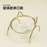 New Non-Slip Glass Double Cat Dog Pet Bowl With Iron Stand Pet Feeding Watering Bowl For Cats Dogs Feeder Pet Products Supplies