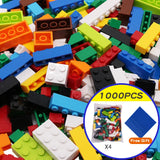 1000 Pieces DIY Creative Building Blocks Bulk Sets City Classic Bricks Assembly Brinquedos Educational Toys for Children