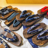 Clogs Men's Slippers Japanese Style Wooden Shoes Handmade Chinese Style Wooden Slippers Home Summer Sandals Flip Flops Women