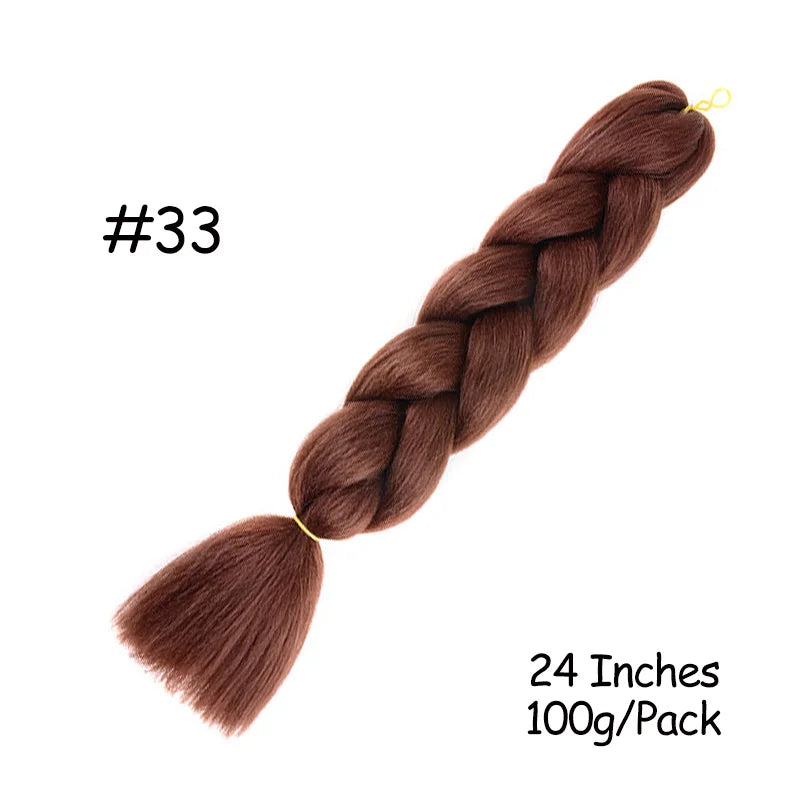 Mirra’s Mirror 24inch Synthetic Braiding Hair Extensions 10pcs Wholesale Colorful Braids Hair Jumbo Braid Hair Black Brown