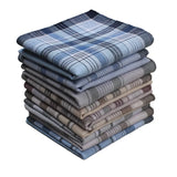 10Pcs Square Plaid Stripe Pocket for Wedding Party Restaurant Women's Handkerchief Hand Towel Cotton Handkerchiefs for Men