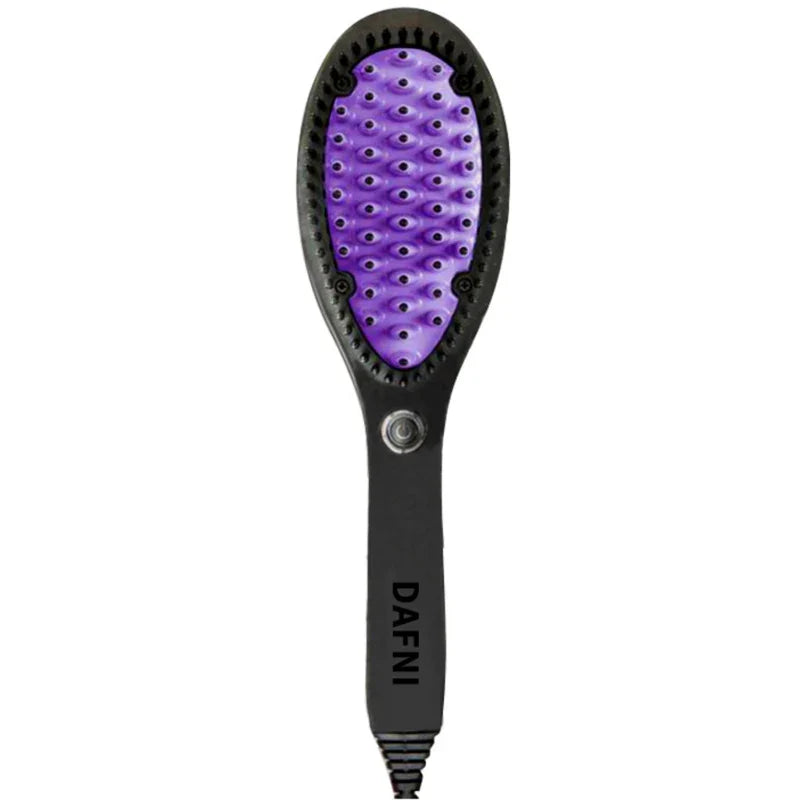 Hair Straightener Brush Ceramic Fast Straightening Heating Hot Comb Women's Smoothing Brush Styling Tool Curling Iron