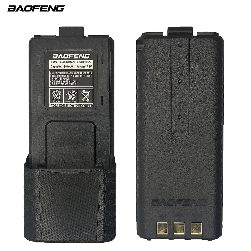 Baofeng BL-5 Battery for Walkie Talkie, Two Way Radio Accessories, Original, Optional, 1800 mAh, 3800mAh, UV-5R, UV5RE, UV5RA