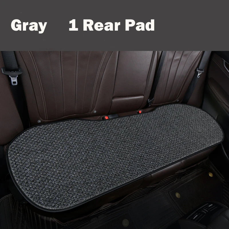 New Flax Car Seat Cover Protector Linen Front Rear Back Cushion Protection Pad Mat Backrest for Auto Interior Truck Suv Van