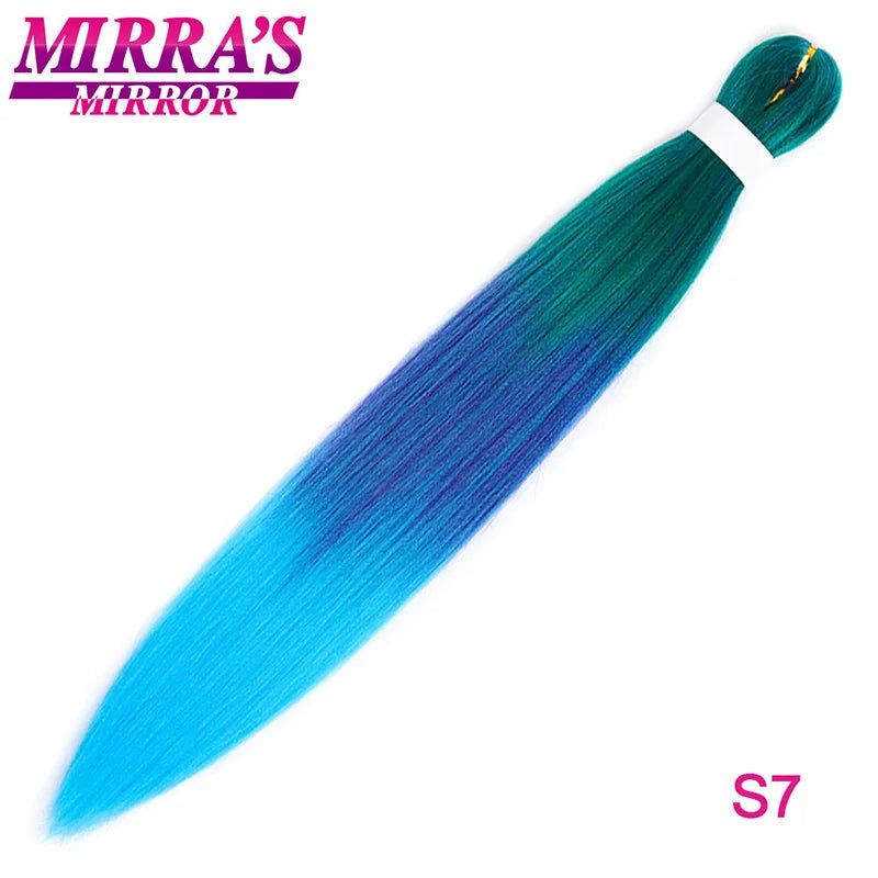 Braiding Hair Extensions Synthetic Hair for Braids Ombre Pre Stretched Jumbo Braids Hair Hot Water Setting Braid Mirra's Mirror