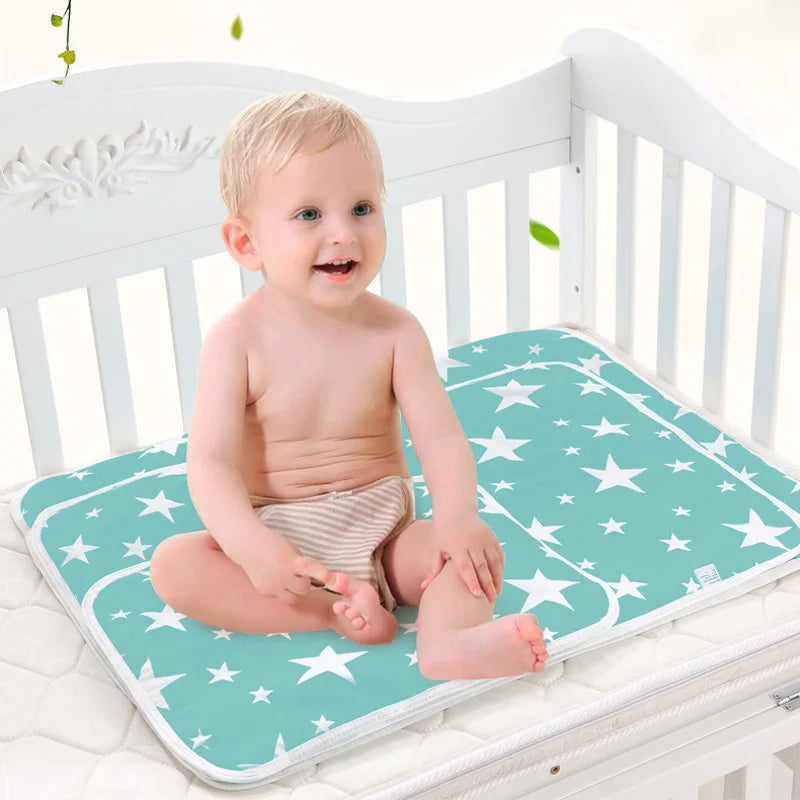 Diaper Changing Pad Baby Nappy Change Mat Cover for Newborn Infant Toddler Boy Girl Reusable Portable Waterproof Stroller Sheet