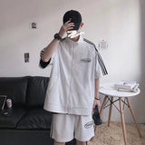 Sports tracksuit Men 2 Two piece Set short Sleeve T-shirt + Shorts Fashion Casual Sportswear Jogger Suit Male Summer outfit set