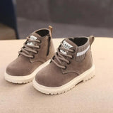 Children Casual Shoes Autumn Winter Boots Boys Shoes Fashion Leather Soft Antislip Girls Boots 21-30 Sport Running Shoes