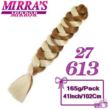 82 Inch Jumbo Box Braids Extensions Afro Synthetic Braiding Hair Ombre Hair for Twist Braid Support Wholesale Mirra’s Mirror