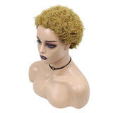 Kinky Curly Wigs Short Wigs for Black Women Human Hair Brazilian Curly Human Hair Wigs Full Machine Made Pixie Cut Wig Glueless