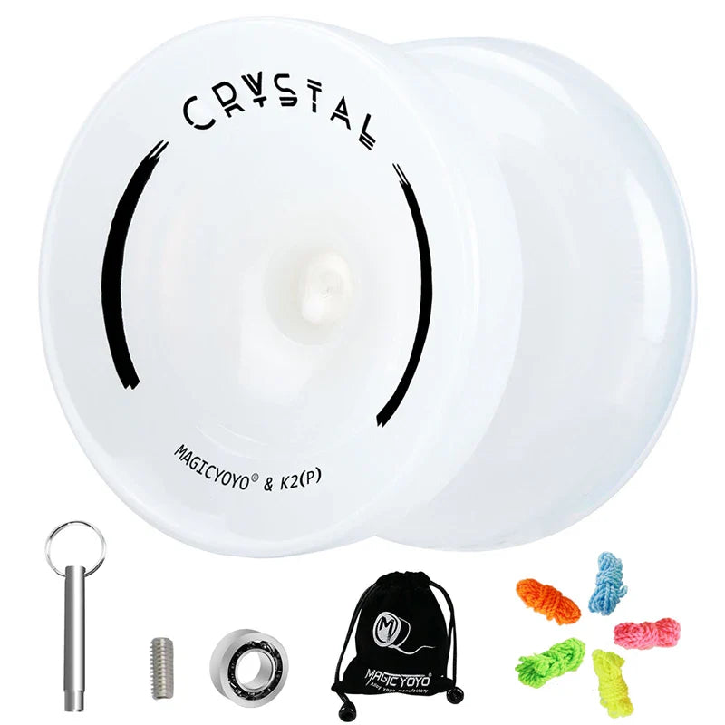 MAGICYOYO K2 CRYSTAL Yoyo , Dual Purpose Responsive Yo-Yo for Beginner, Replacement Unresponsive Bearing for Advanced