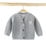 Newborn Baby Clothes Cotton Solid Baby Boys Girls Long Sleeve Knitted Sweater Cardigan Jacket Toddler Kids Casual Coat Tops