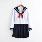 White Schoolgirl Uniform Japanese Class Navy Sailor School Uniforms Students Clothes For Girls Anime COS Sailor JK Navy Suit