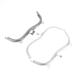 1PC Vintage Metal Frame For Purse Bag Sewing Bronze Tone with Pearl Ball Clasp Metal Kiss Clasp Lock Bag Accessories 19cm