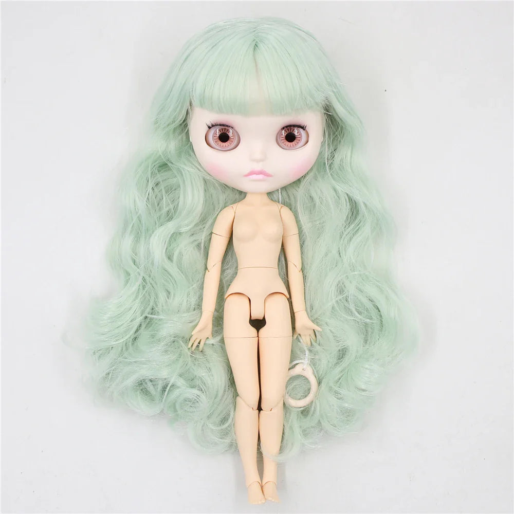 ICY DBS Blyth doll 1/6 bjd joint body white skin matte face nude doll anime toy smiling face doll girls gift