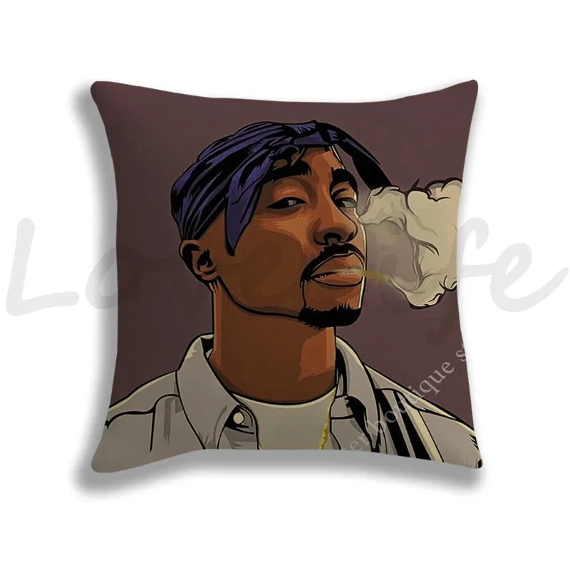 Rapper 2Pac Tupac Printing Pillows Covers Cool Pillow Case Baby Cushion Cover Case On The Pillow Pillowcase For Children 45x45