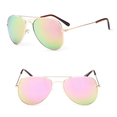 RBROVO 2023 Classic Sunglasses Girls Colorful Mirror Children Glasses Metal Frame Kids Travel Shopping Eyeglasses UV400