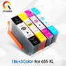 CMYK SUPPLIES 5x ink cartridge replacement for  hp 655 with chip for hp Deskjet 3525/4615/4625/5525/6520/6525 Printer