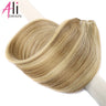 Straight Blonde Human Hair Weave Brazilian Remy Human Hair Weft Extensions 18-28" Highlight Ombre Human Hair Weft #613