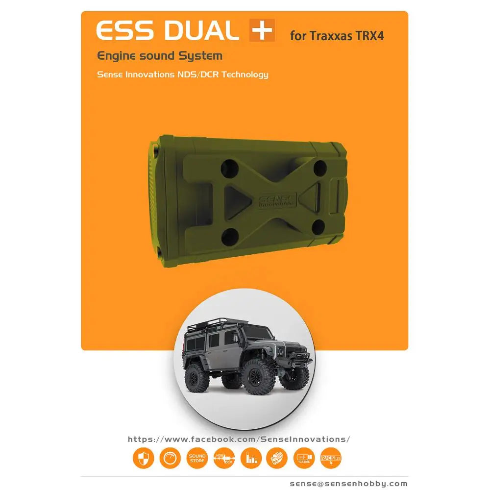 RC Car Sense ESS-ONE ESS-DUAL 2 Speakers Engine Sound Simulator For Axial SCX10 II WRAITH ARRMA LOSI KYOSHO