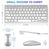 Bluetooth Keyboard Mouse Combo Ultra-Slim Mute Keycap Wireless Bluetooth Mouse Mice for Mac iPad iPhone iOS Android Windows