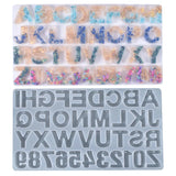 With Holes Alphabet & Number Resin Mould Letter A To Z Diy Necklace Pendant Silicone Molds for Uv Epoxy Resin Keychain