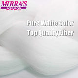 Mirra's Mirror 5 Packs Long Braiding Hair 82 Inch Jumbo Braid Hair Extensions Pure White Yellow Red Blue Synthetic Hair For Bulk