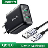 Ugreen USB Charger Quick Charge 3.0 36W Fast Charger Adapter QC3.0 Mobile Phone Chargers for iPhone Samsung Xiaomi Redmi Charger