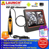 Launch VSP600 USB Inspection Camera VSP-600 Videoscope 5.5MM 6 LED Light for X431 tools for View record save images and vides