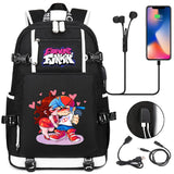 Friday Night Funkin Backpacks For School Multifunction USB Charging Bag Boy Girl Teenager School Bags Travel Laptop Mochila