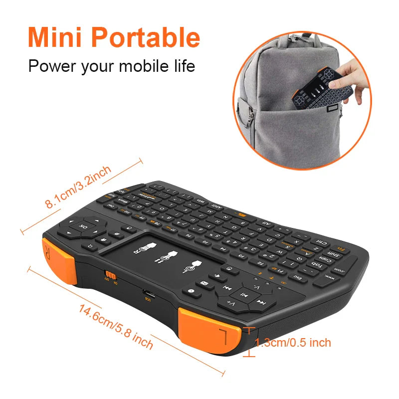 i8 Plus No Backlit 2.4GHz Mini Wireless Keyboard With Touchpad English Russian Air Mouse Remote Control For Android TV Box PC