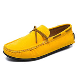 Suede Loafers Men Big Size 48 47 Boat Shoes Slip On Mocasines Hombre Handmade Lazy Shoes Driving Moccasins Casual Office Flats