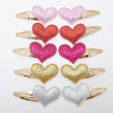 10pcs/lot Small Size Girls Hairclips Glitter Heart  Birthday Gift Baby Girls Hair Accessories Kids  Hair Clip For Children