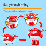 Super Wings 5 Inches Transforming Jett Dizzy Donnie Deformation Airplane Robot Action Figures Transformation Animation Kid Toys