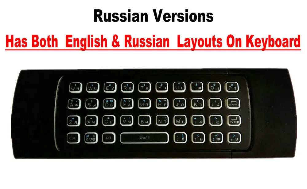 MX3 backlight Mic Voice Air Mouse Mini keyboard Russian English 5 IR Learning for Android Smart TV Box PC Remote Control