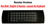 MX3 backlight Mic Voice Air Mouse Mini keyboard Russian English 5 IR Learning for Android Smart TV Box PC Remote Control