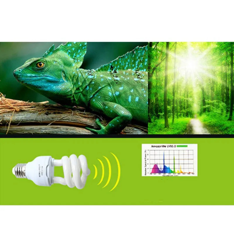 UV Glow Lamp Reptile Light Bulb Energy Saving Lamp Spiral Tube Bulb Home White Light Fluorescent Bulb 5.0 10.0 UVB 13W