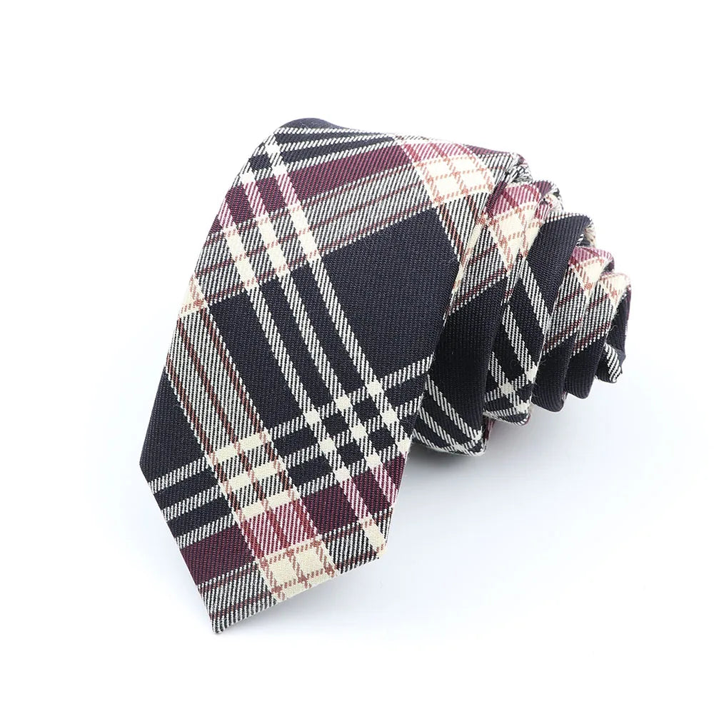 New Soft TR Fabric Polyester Ties For Men Skinny Plaid Business Tie Wedding Dress Butterfly Designer Daily Neckwear Accessories