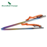 Boundless Voyage 20 24 30 35 40 CM Heavy Duty Titanium Alloy Camping Tent Stakes Peg for Outdoor Trip Hiking Gardening Ti1564C