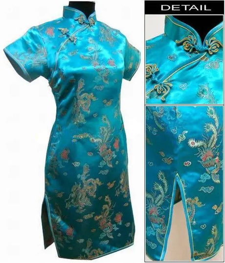 Vintage Chinese style Mini Cheongsam New Arrival Women's Satin Qipao Red Summer Sexy Party Dress Mujer Vestidos S-6XL