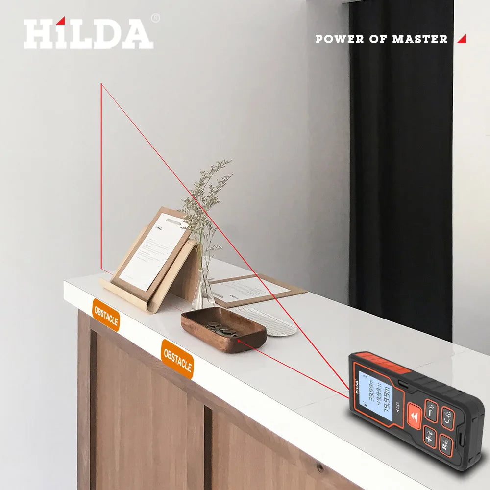 HILDA Laser Rangefinder Distance Meter 40M 60M 80M 100M Rangefinder Laser Tape Range Finder Building лазерный дальномер