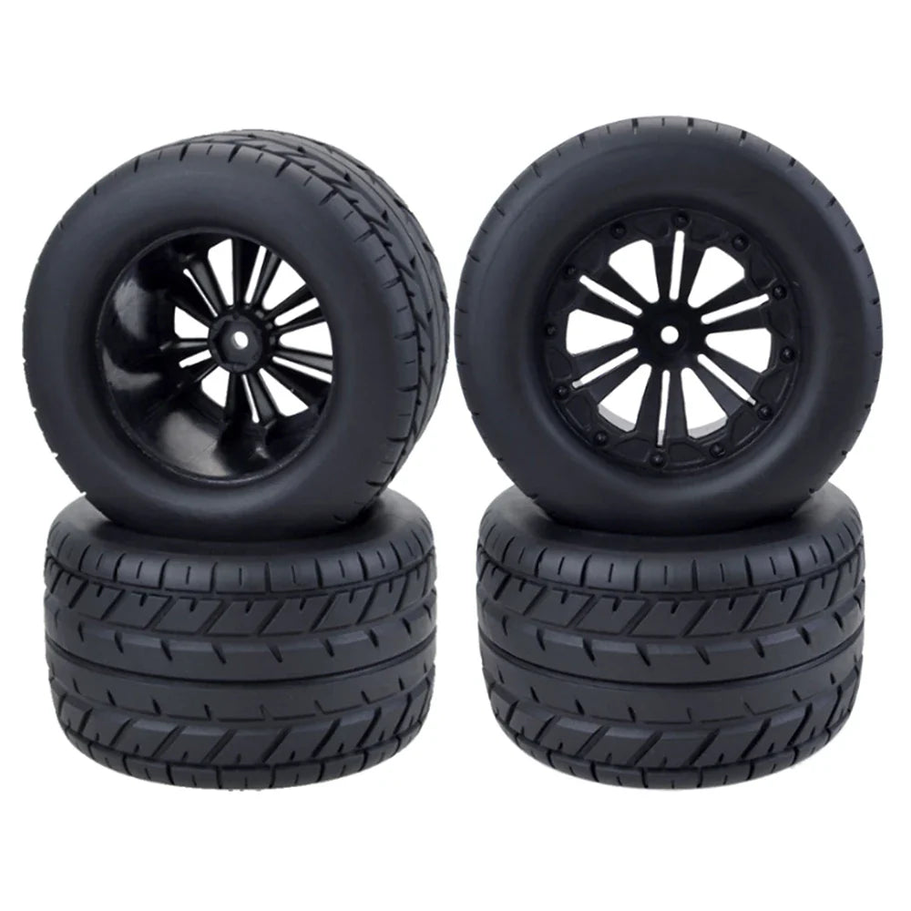 4PCS 12mm Hub 1/10 Tyre Wheel 120mm 125mm 130mm Monster Truck Tires Wheels Buggy RC Car Crawler Traxxas Scx10 Buggy