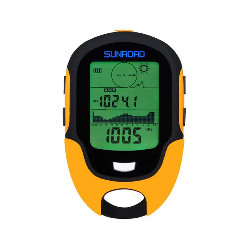 SUNROAD Multifunctional Handheld USB Compass Altimeter Barometer Digital Watch