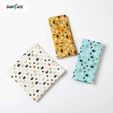 1 Set Women Printed Handkerchief Cotton Scarf For Female Fresh Cartoon Pocket Hankie Coloful Hankerchiefs For Party Gift Wedding