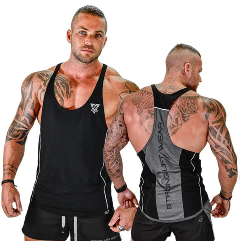 Bodybuilding Tank Tops Men Gym Workout Fitness sleeveless shirt Male Summer Cotton Undershirt Casual Singlet Vest Brand Clothing